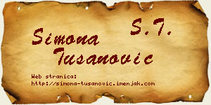 Simona Tušanović vizit kartica